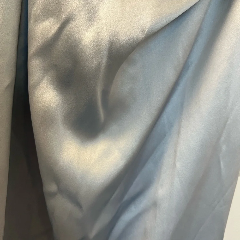 Silk J. Crew Collection slip skirt Cinderella blue size 2 - Picture 5 of 7